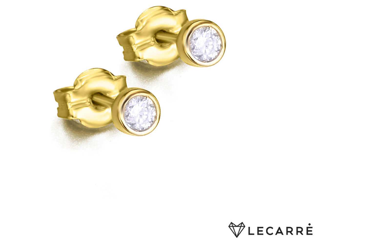 Lecarre 18 Ct. Gold & Diamond Earrings
