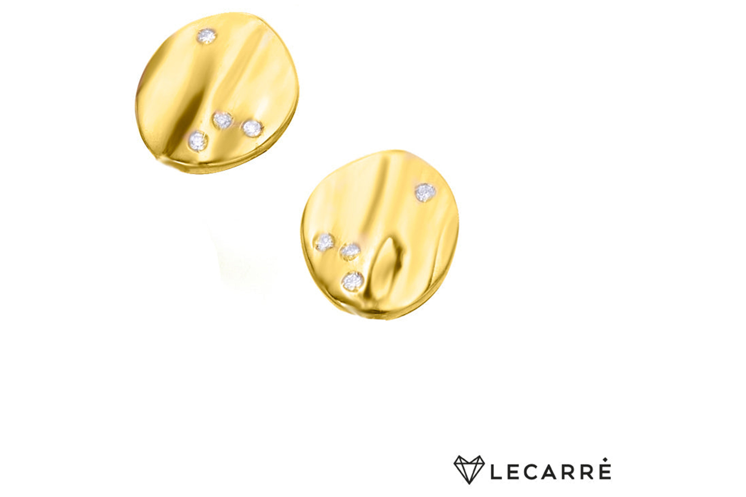 Lecarre 18 Ct. Gold & Diamond Earrings