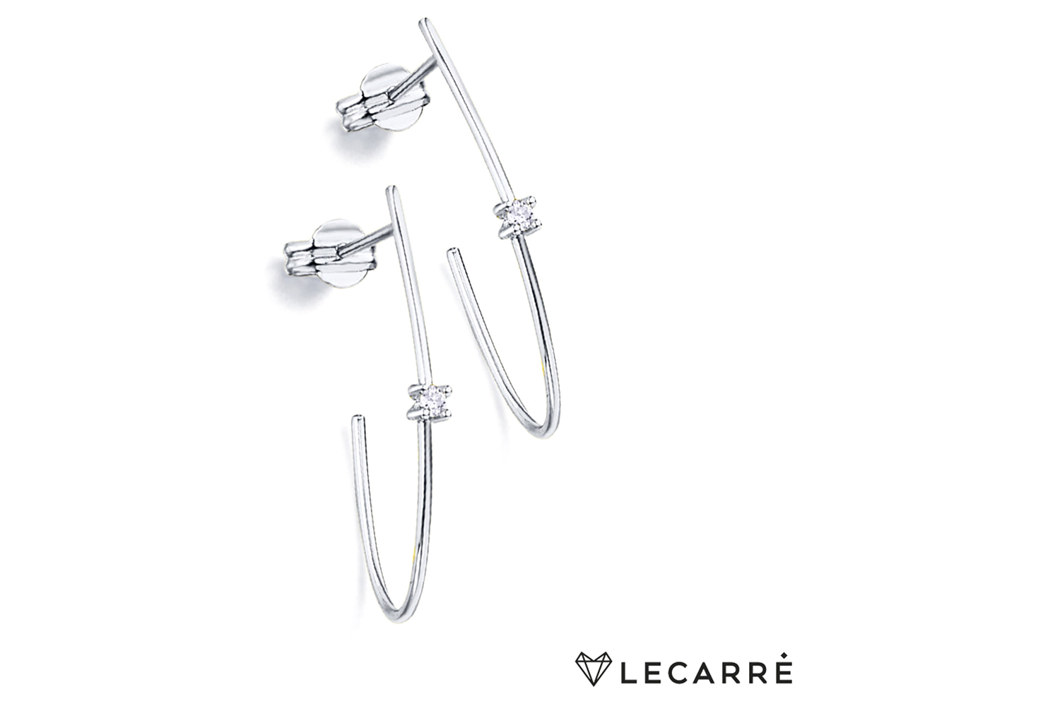 Lecarre 18 Ct. Gold & Diamond Earrings