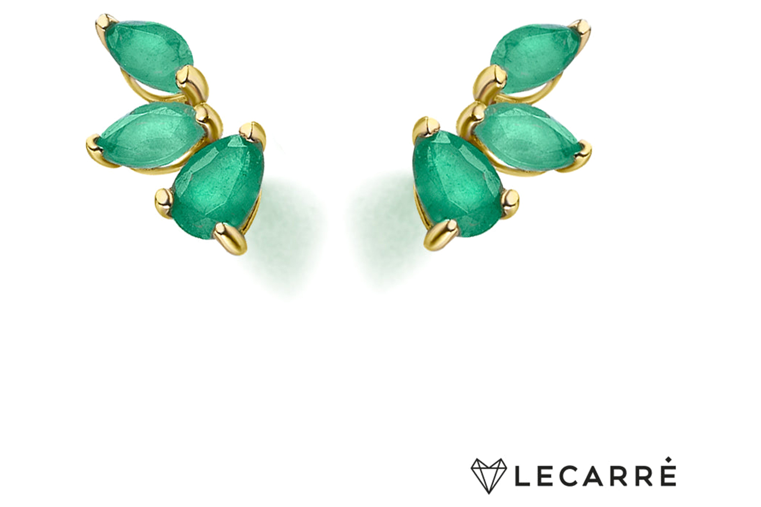 Lecarre 18 Ct. Gold & Diamond Earrings