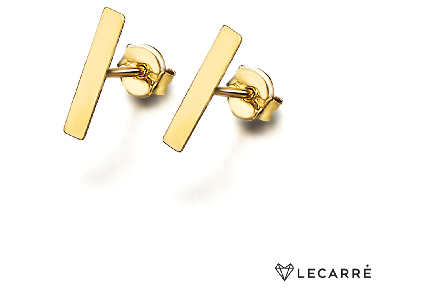 Lecarre 18 Ct Gold & Diamond Earrings