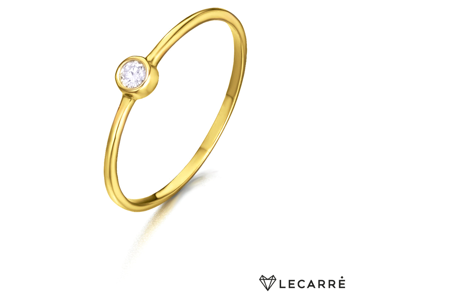 Lecarre 18 Ct Gold & Diamond Ring