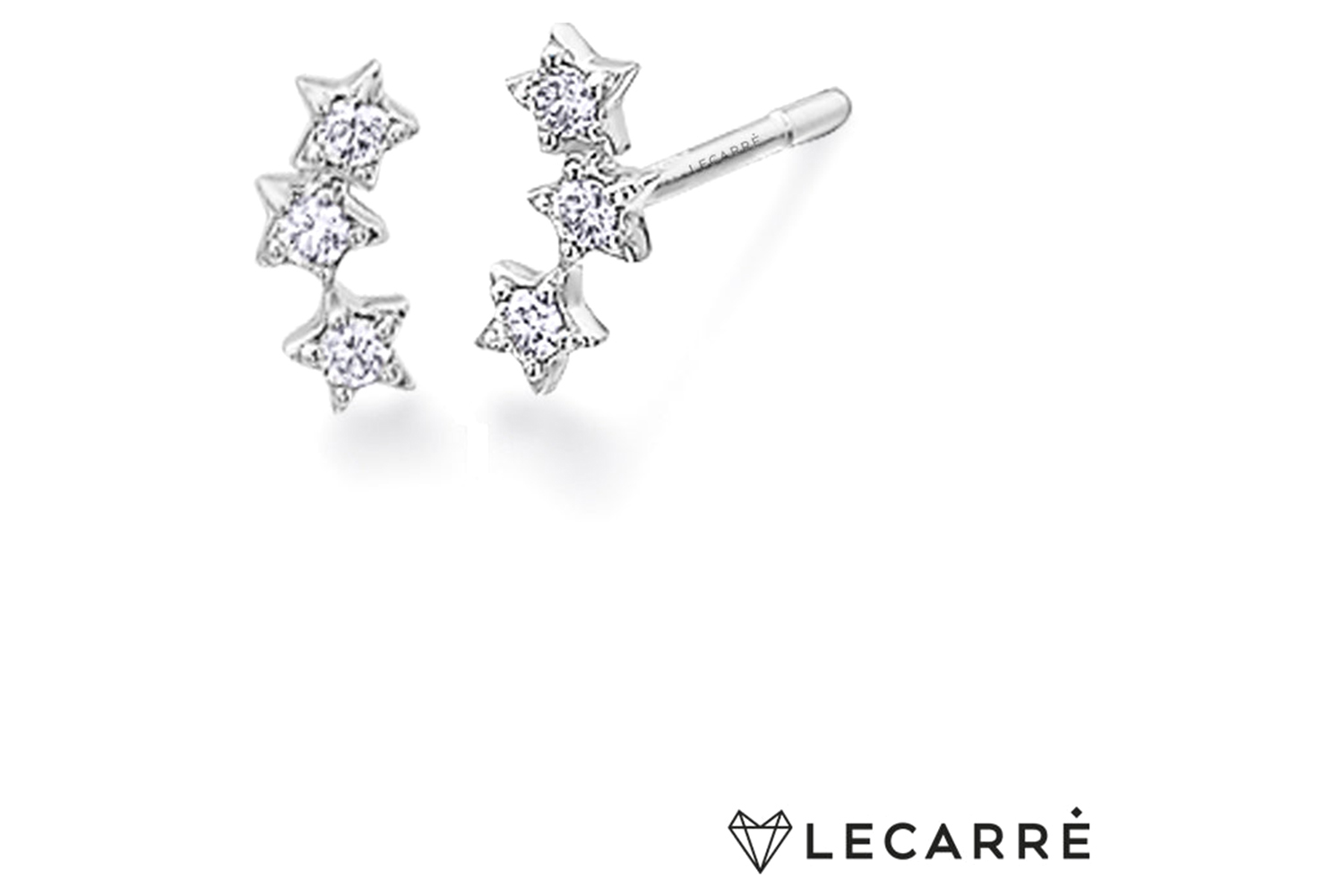 Lecarre 18 Ct. Gold & Diamond Earrings