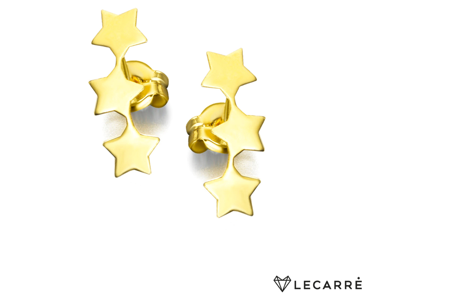 Lecarre 18 Ct. Gold & Diamond Earrings
