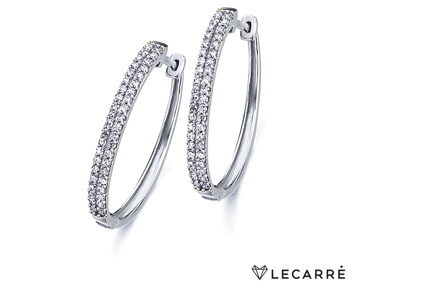 Lecarre 18 Ct. Gold & Diamond Earrings