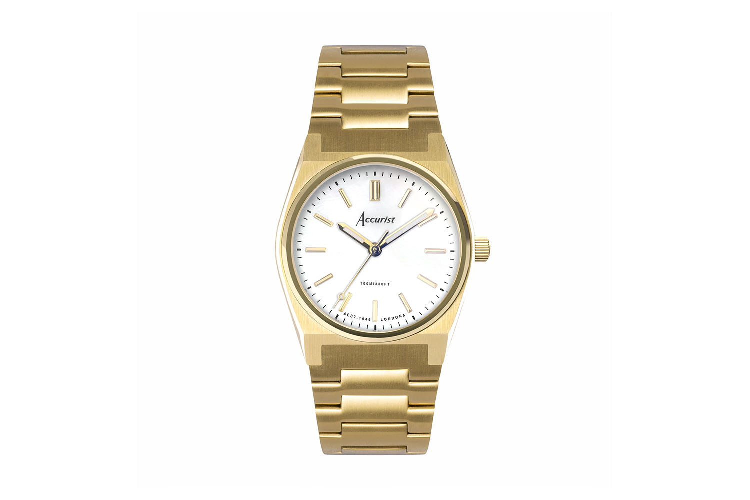 Accurist Origin Ladies Watch | Gold Case & Stainless Steel Bracelet with White Dial | 34mm