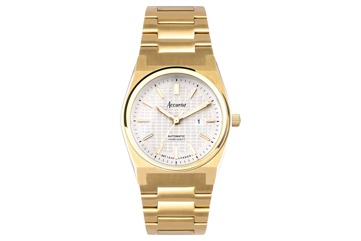 Accurist Origin Automatic Ladies Watch | Gold Stainless Steel Case & Bracelet With White Dial | 34mm