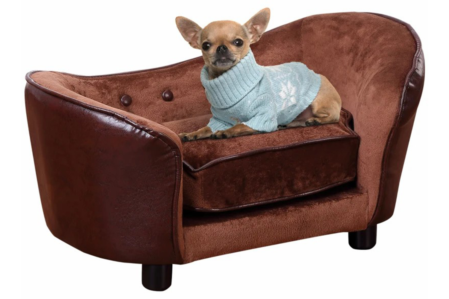 PawHut Cat Sofa with Movable and Washable Cushion | Coffee