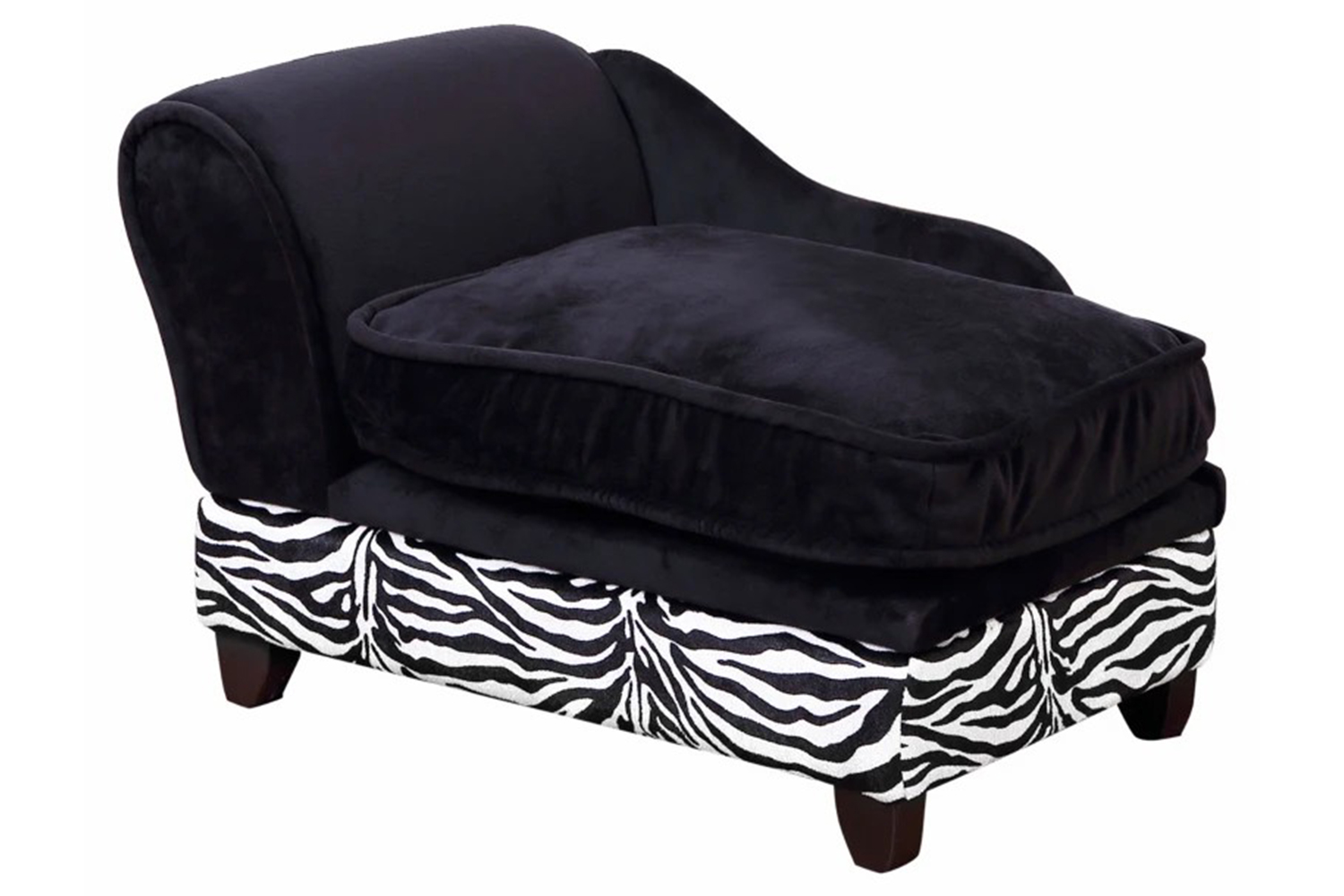 PawHut Fabric Cat Sofa with Storage Box | Black