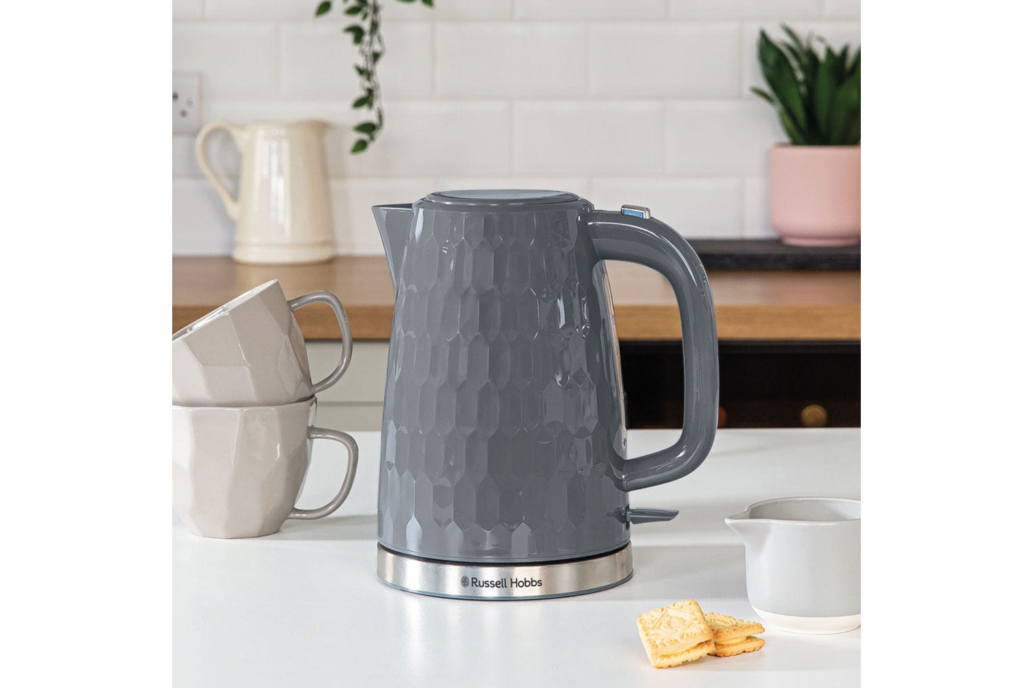 Russell Hobbs 1.7L Honeycomb Kettle | 26053 | Grey