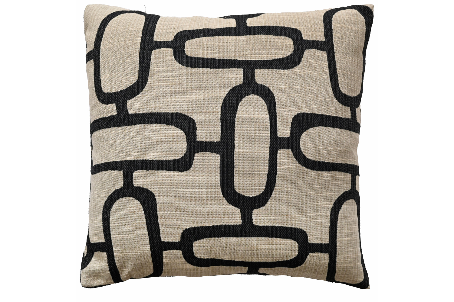 Abstract Chains Jacquard Cushion | Black/White | 50 x 50 cm