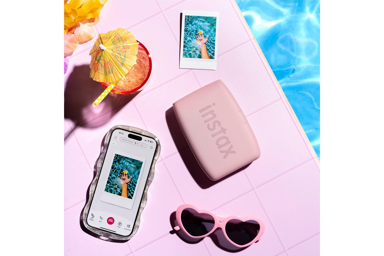 Fujifilm Instax Mini Link 3 Smartphone Printer | Rose Pink