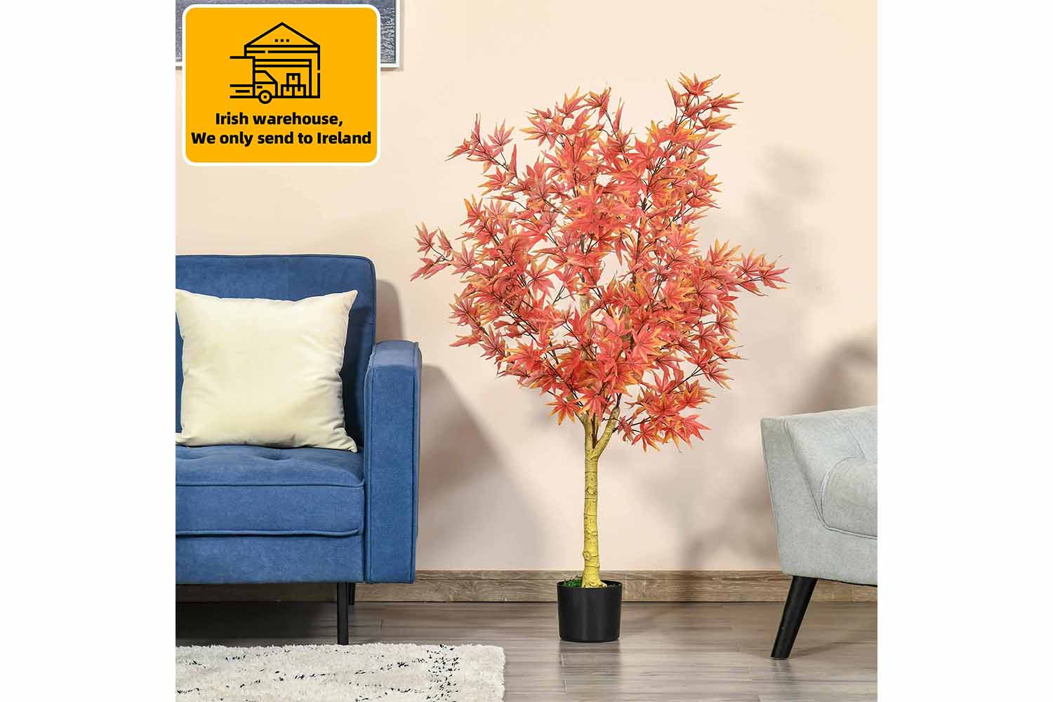 Artificial Red Maple Tree | 135 cm