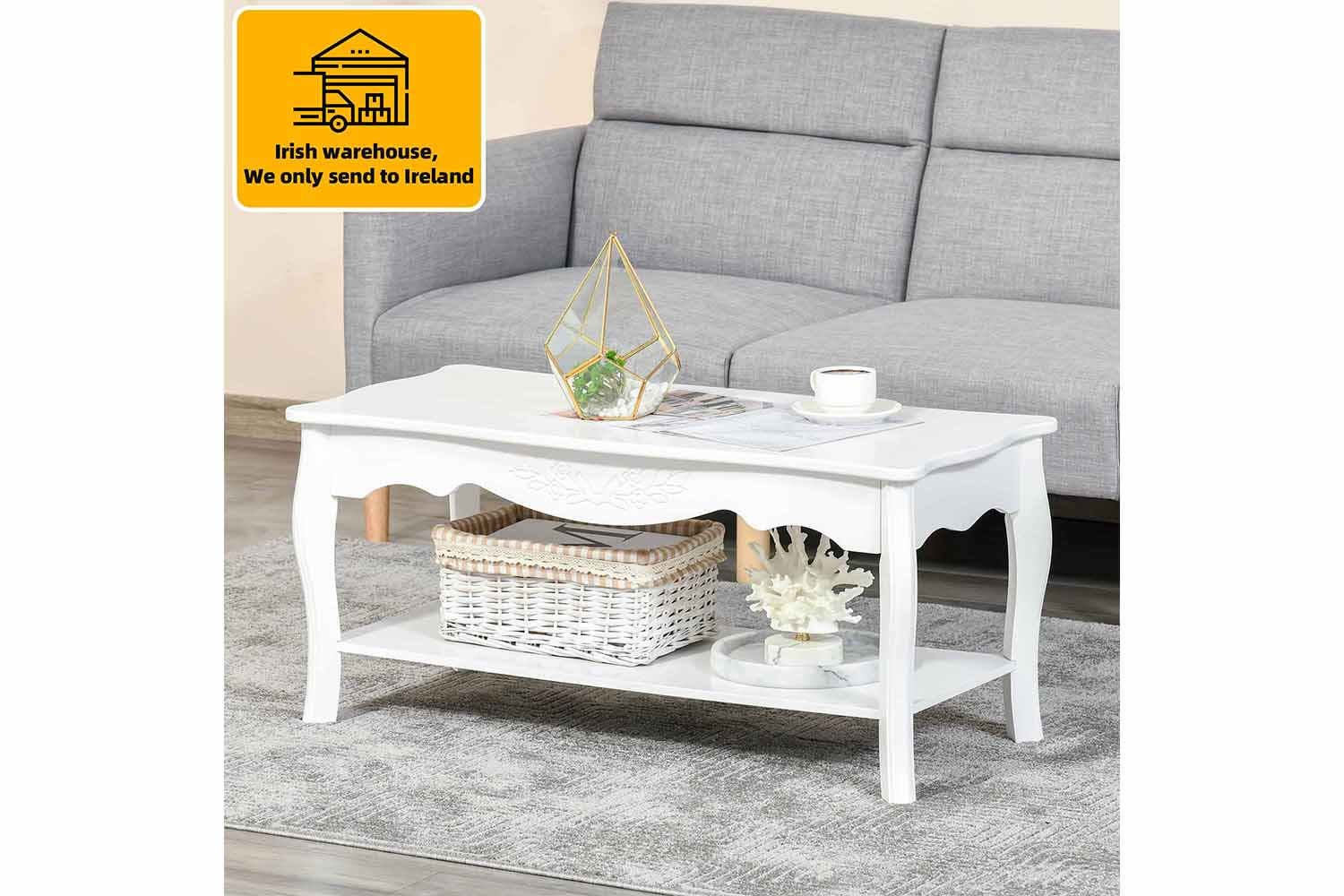 Homcom Coffee Table | White