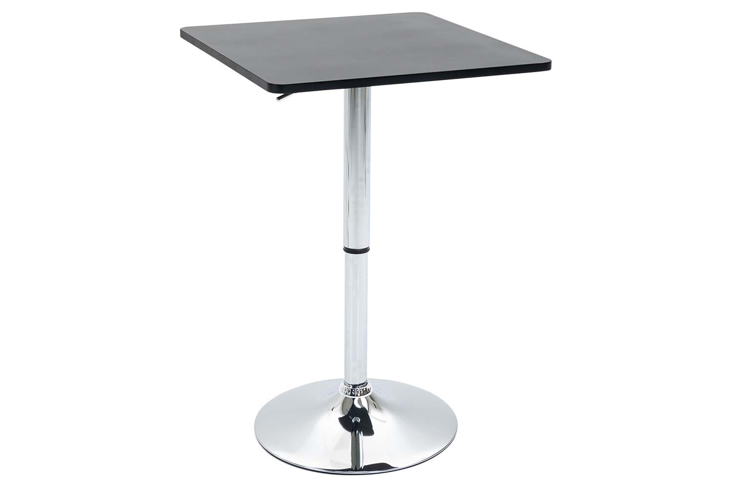 Homcom Modern Height Adjustable Bar Table with Square Tabletop | Black/Silver