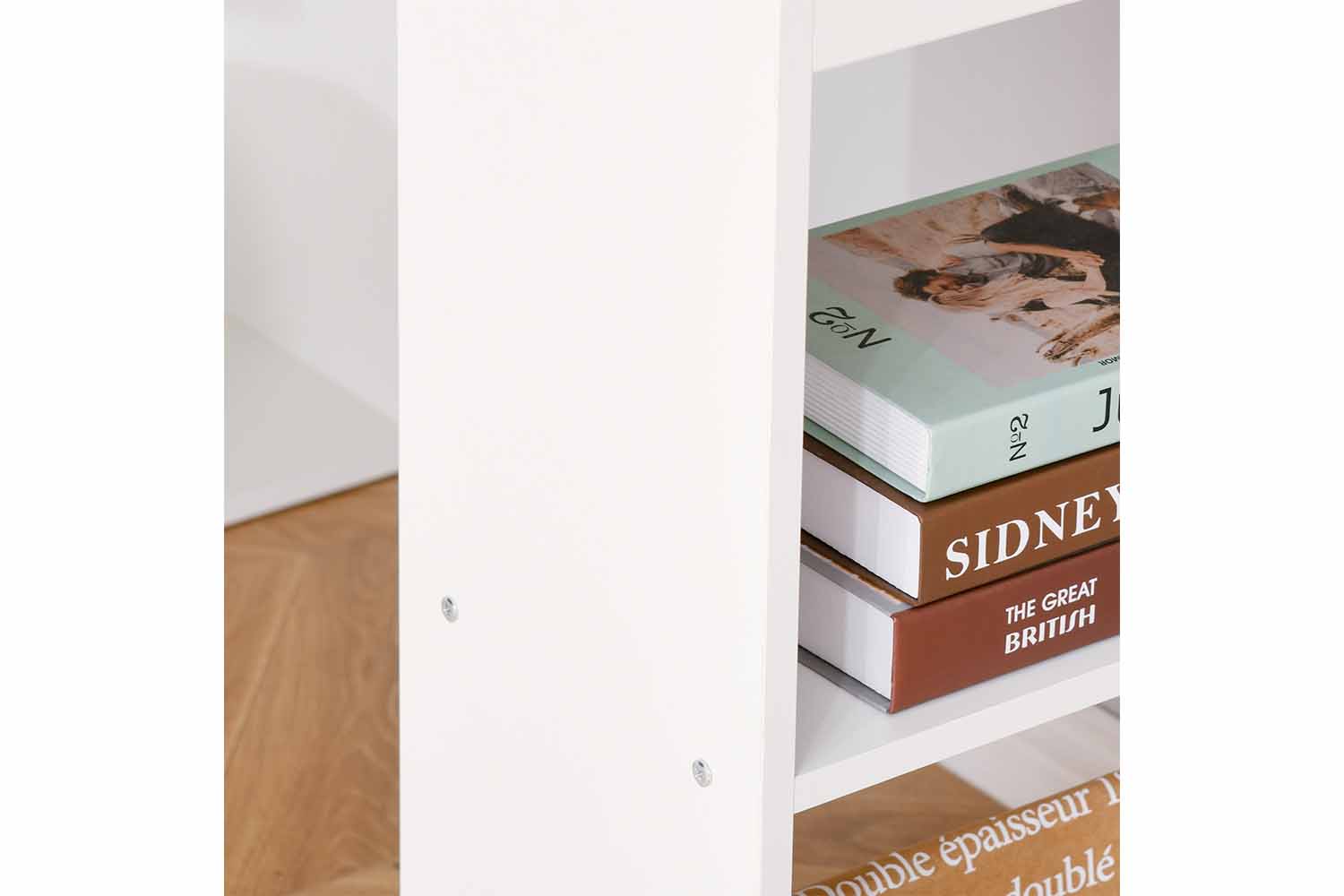 Homcom Computer Desk with Bookshelf | White