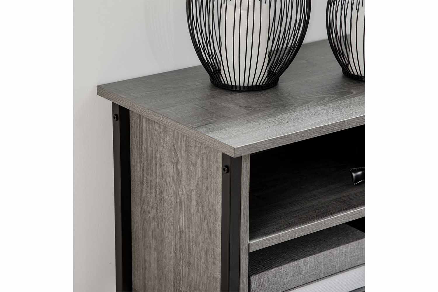 Homcom Console Table with Cabinet | Grey & Black