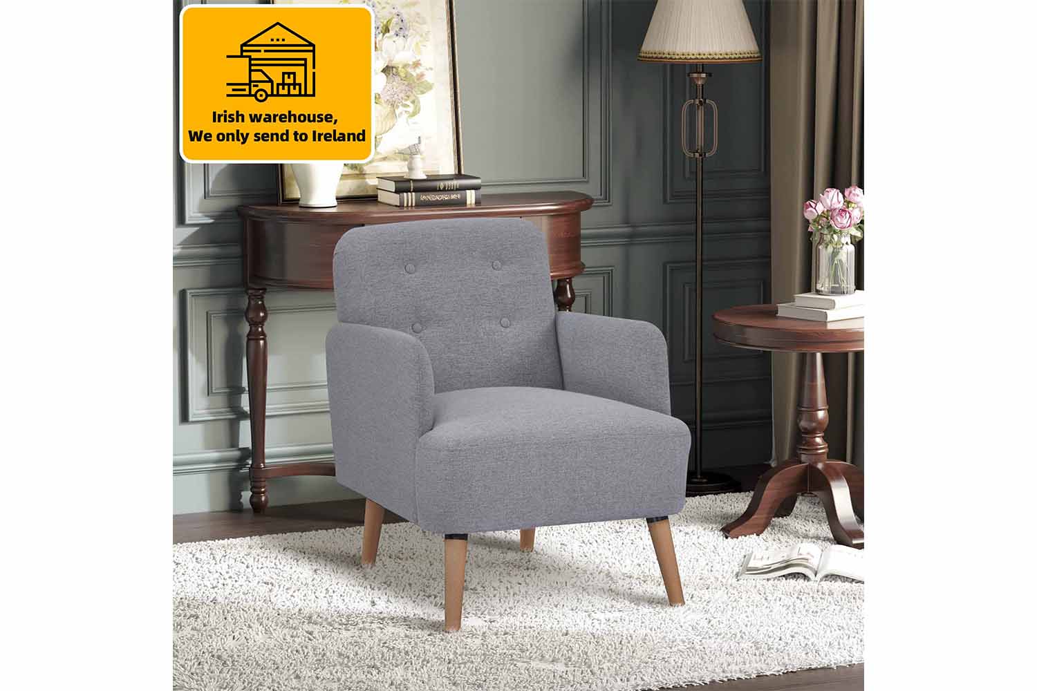 Homcom Armchair | Light Grey