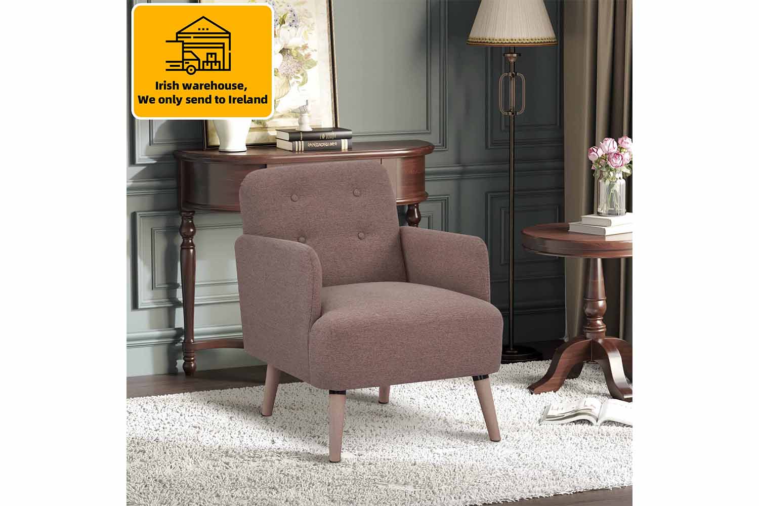 Homcom Armchair | Light Brown