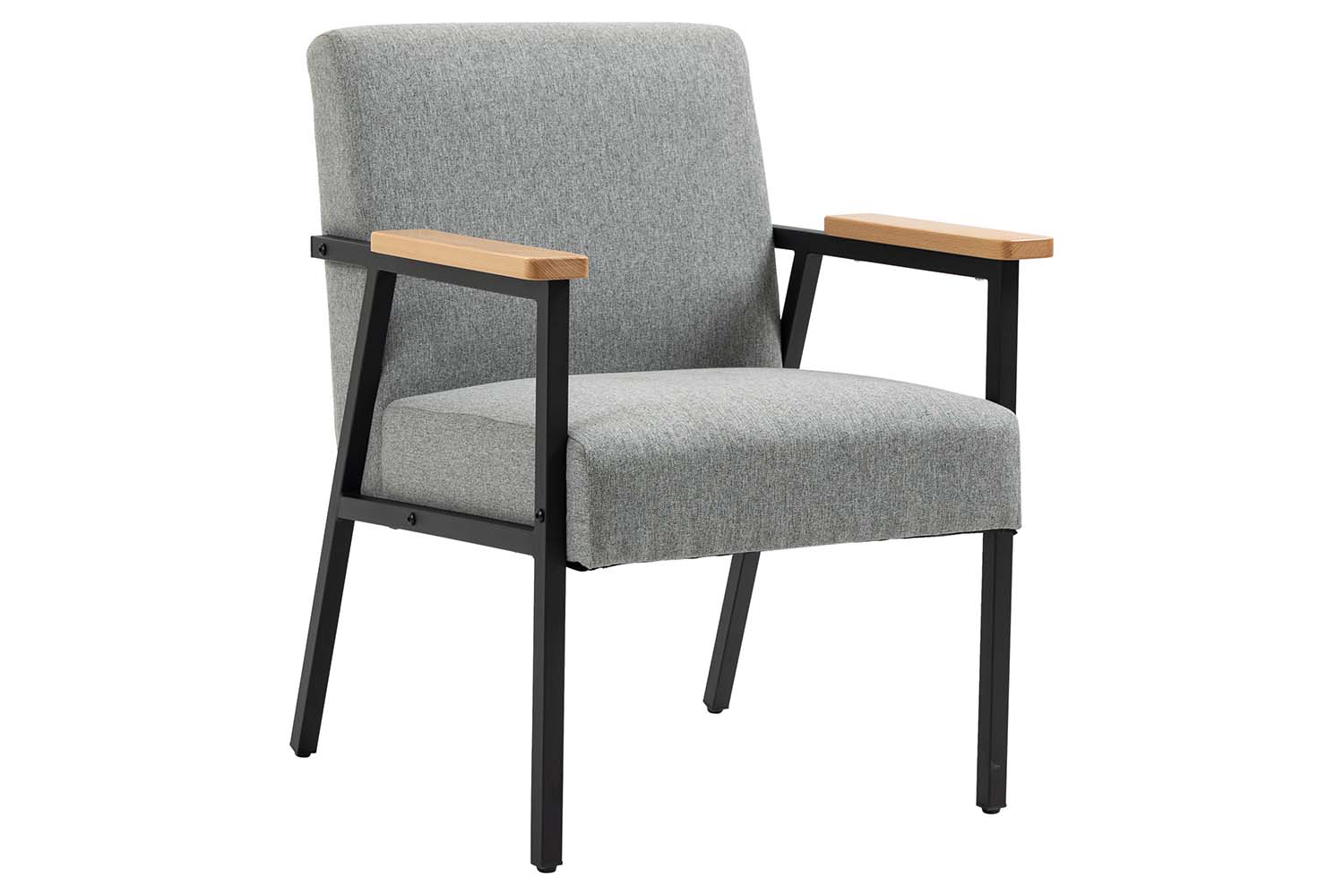 Homcom Armchair with Cushioned Seat | Grey/Natural