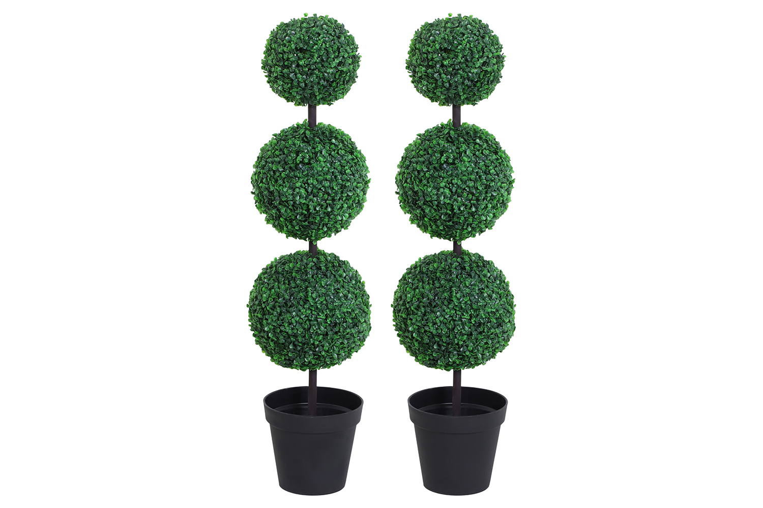 Artificial Boxwood Three Balls Plant | Set of 2 | 112 cm