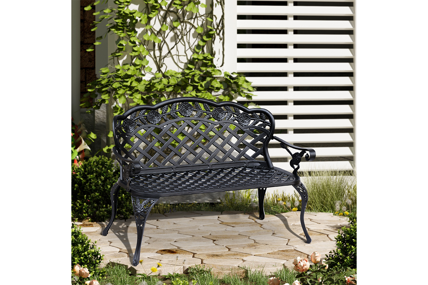 Outsunny Garden Bench | Black