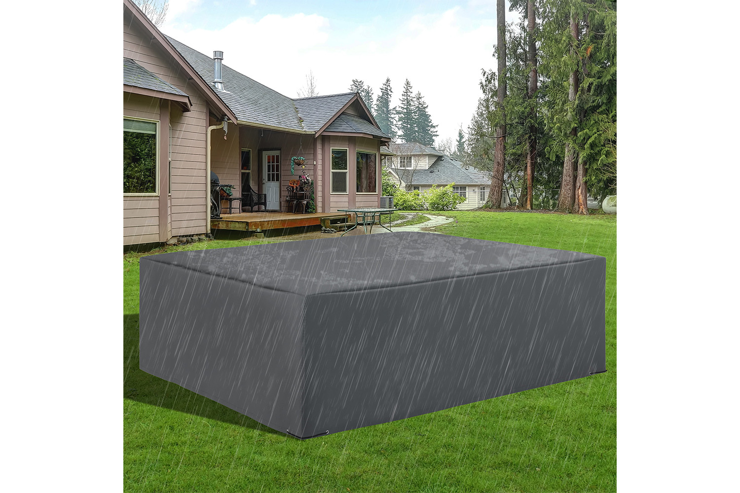 Outsunny Outdoor Garden Protective Furniture Cover | Grey