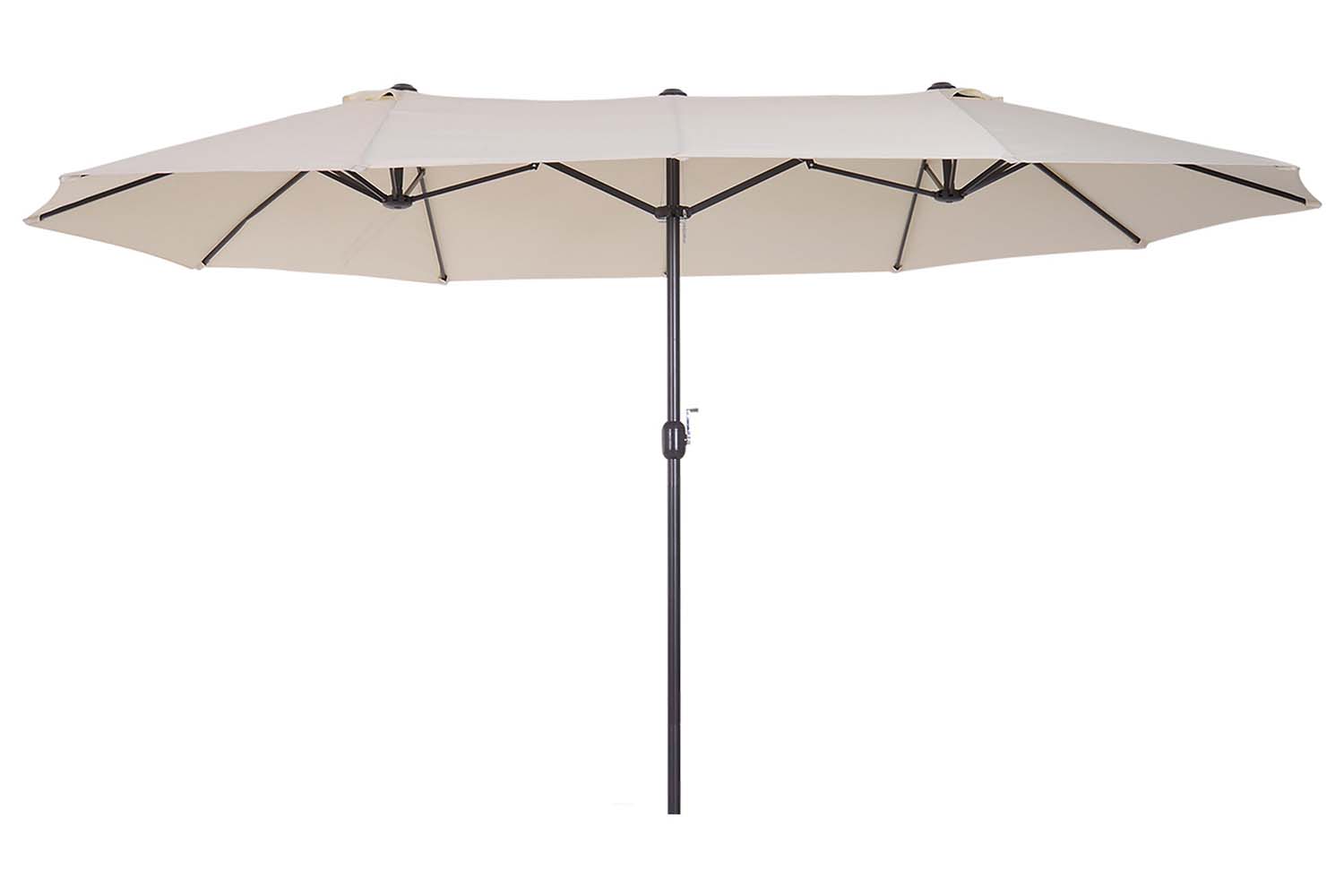 Outsunny Double-sided Umbrella without Base | Cream White