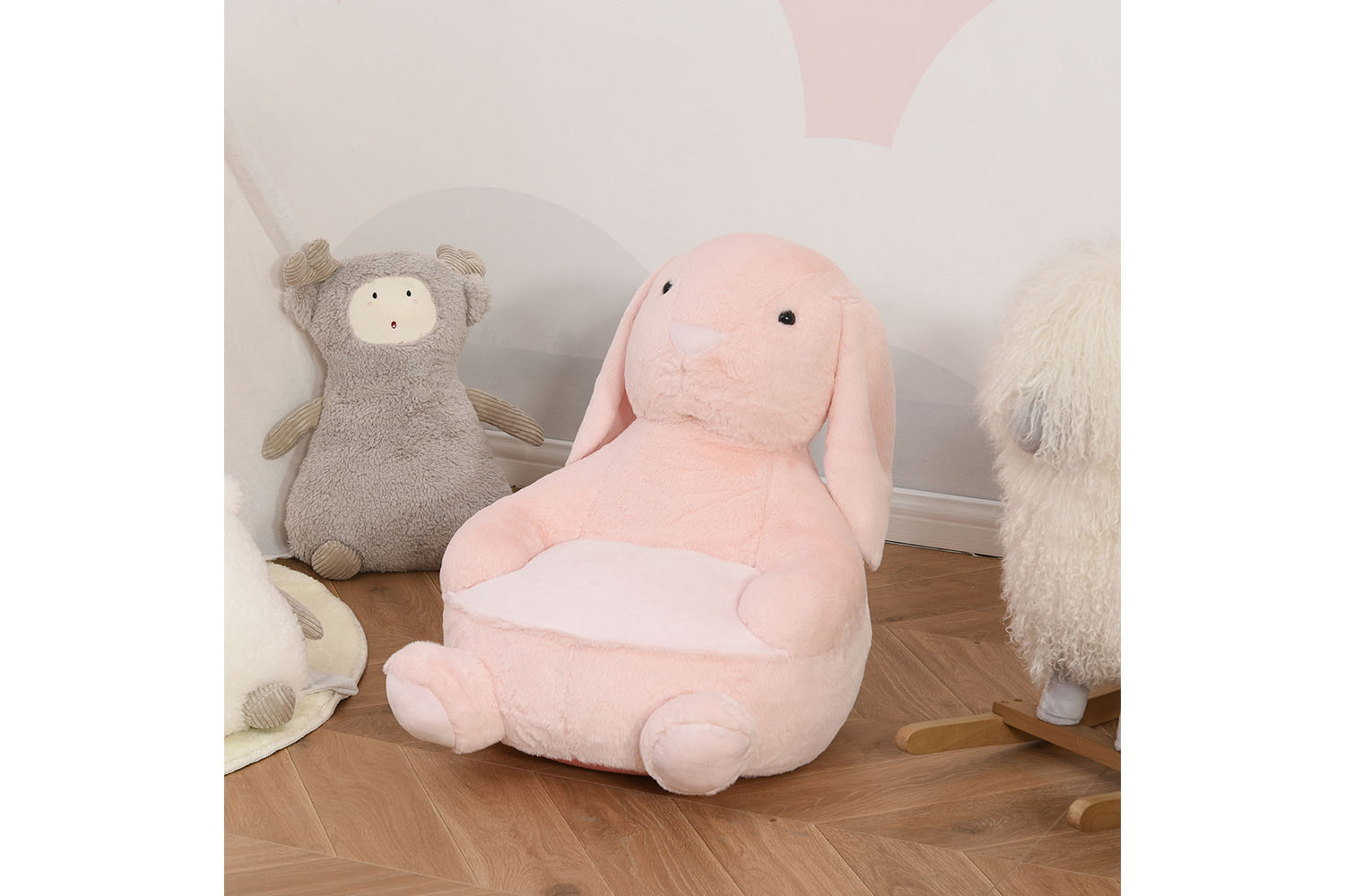 Homcom Rabbit Toddlercouch | Pink