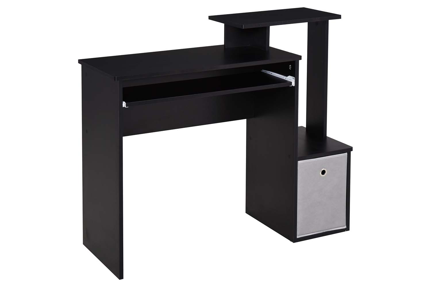 Homcom Computer Desk with Sliding Keyboard Tray & Storage Drawer | Black