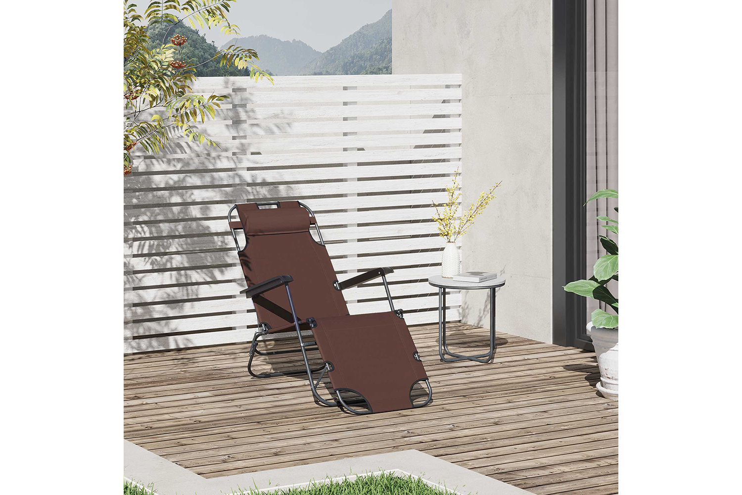 Outsunny Sun Lounge Chair | Brown