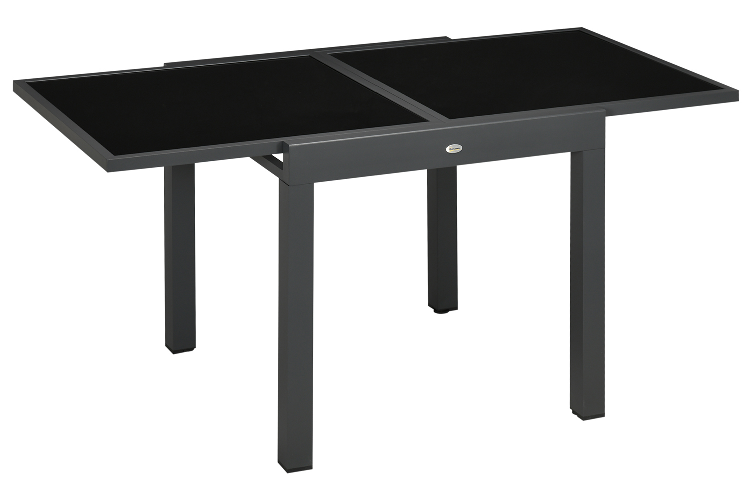 Outsunny Extending Garden Table | Black