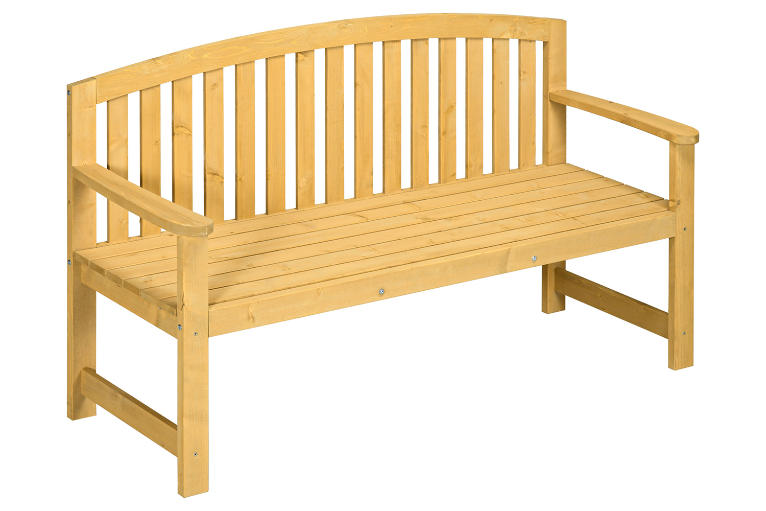 Outsunny 2 Seater Wooden Garden Bench | Orange