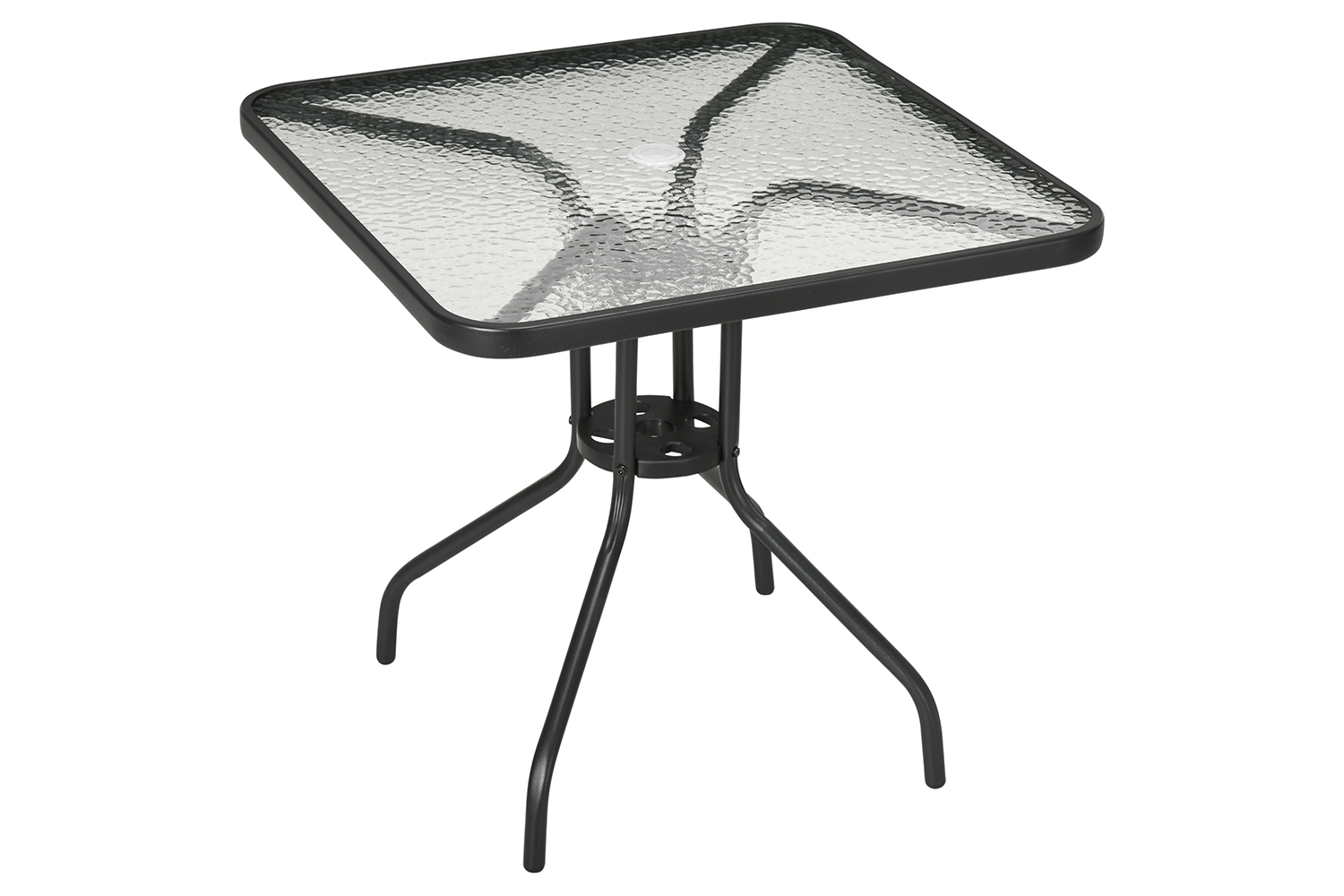 Outsunny Outdoor Square Coffee Table | Black