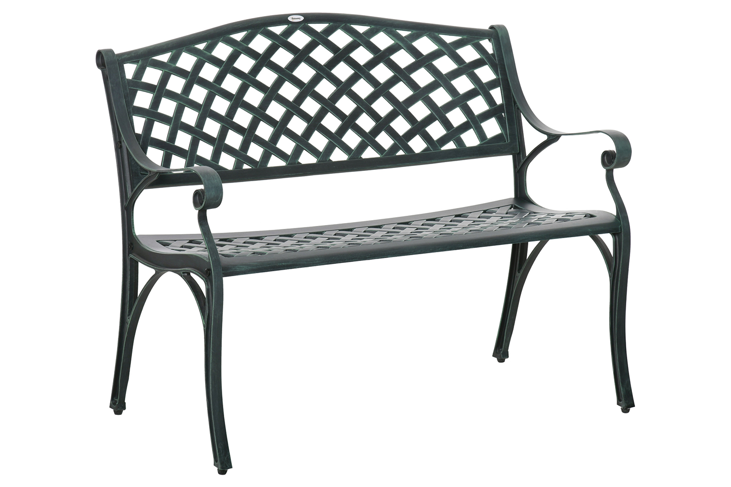 Outsunny Metal Garden Bench | Green