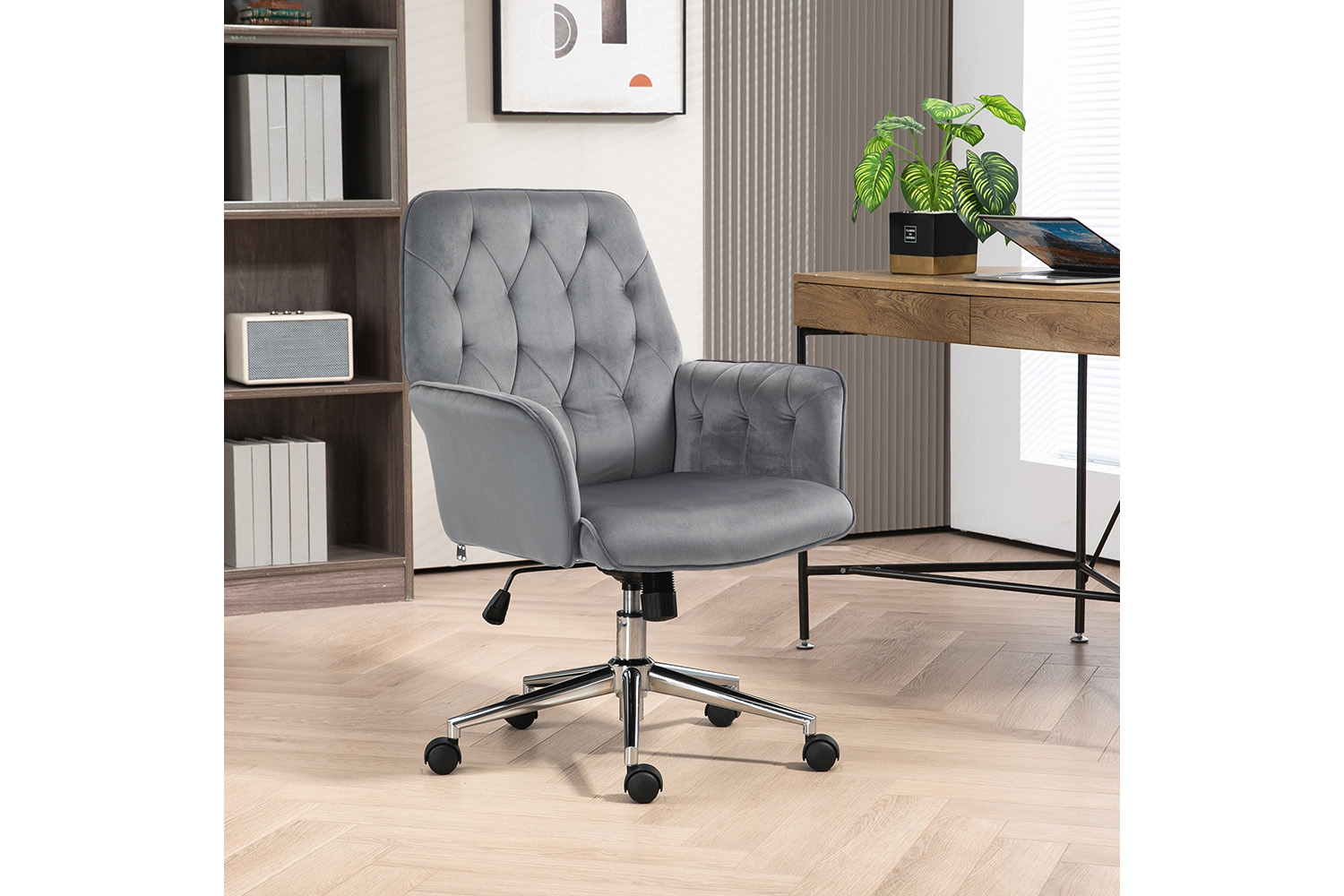 Vinsetto Swivel Desk Chair | Deep Grey