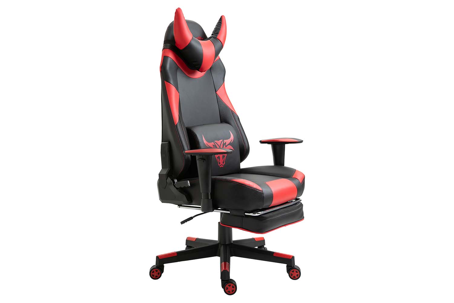 Vinsetto Reclining Gaming Chair with Footrest | Red/Black