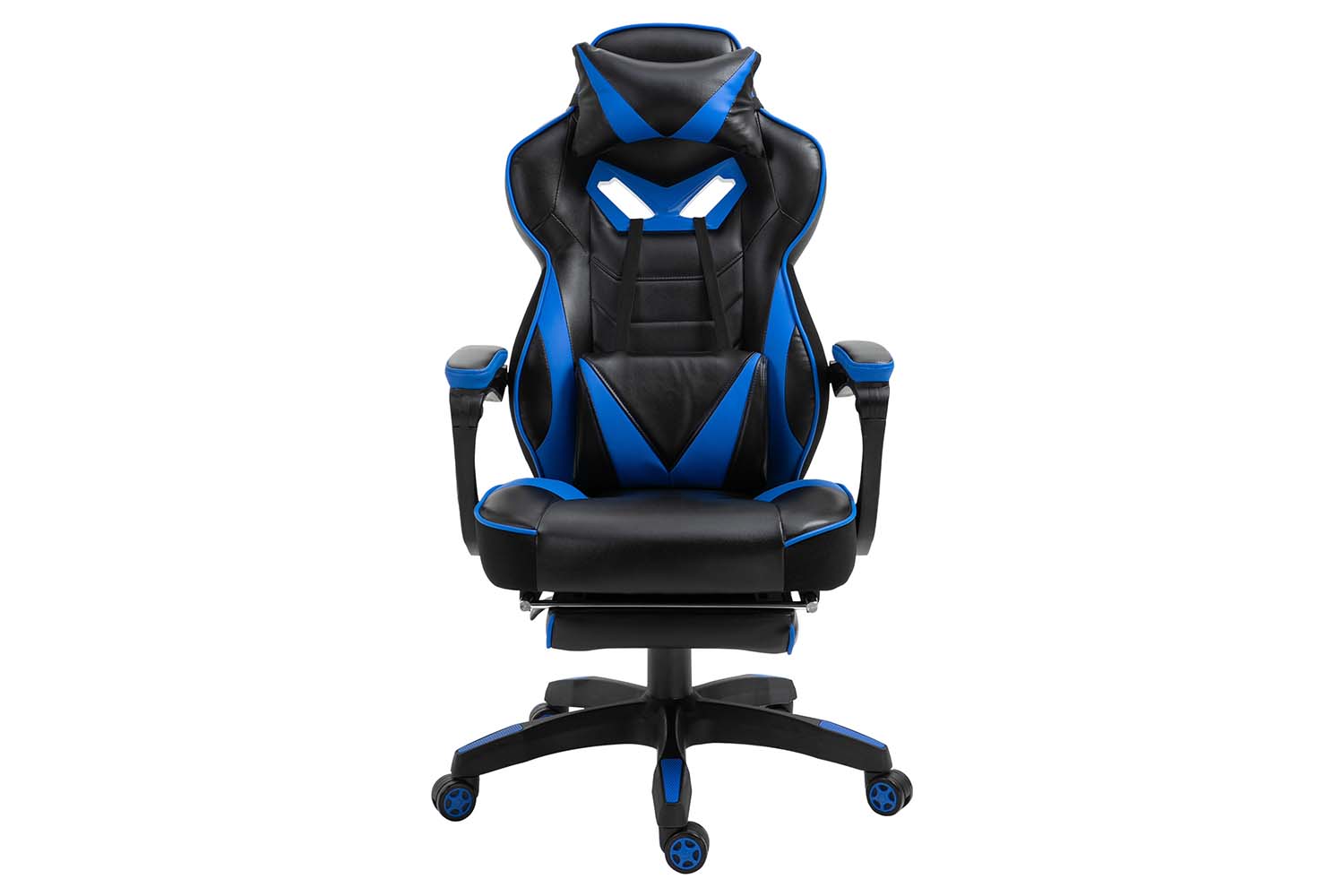 Vinsetto Racing Gaming Chair with Footrest | Blue/Black