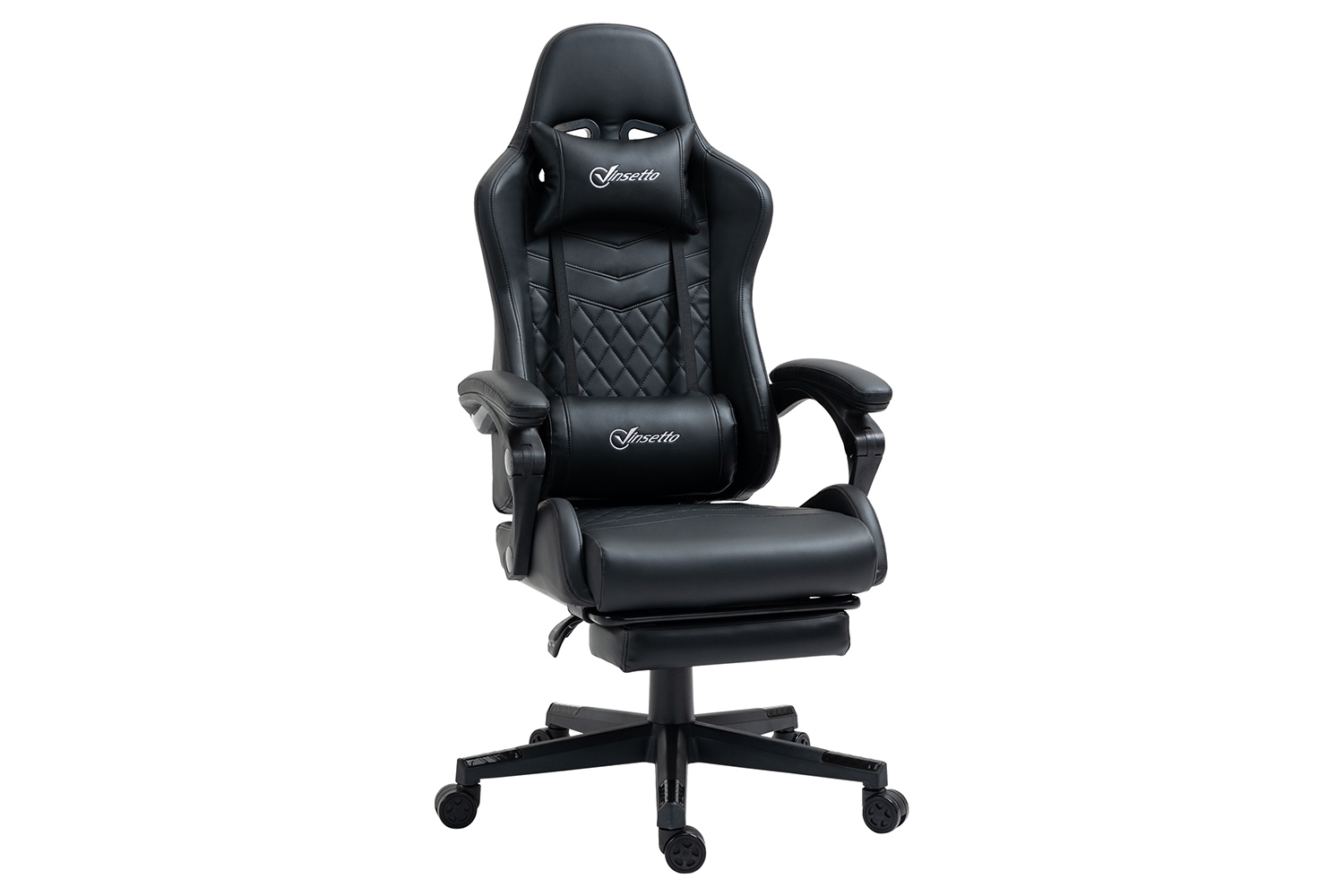 Vinsetto Gaming Chair with Footrest | Black