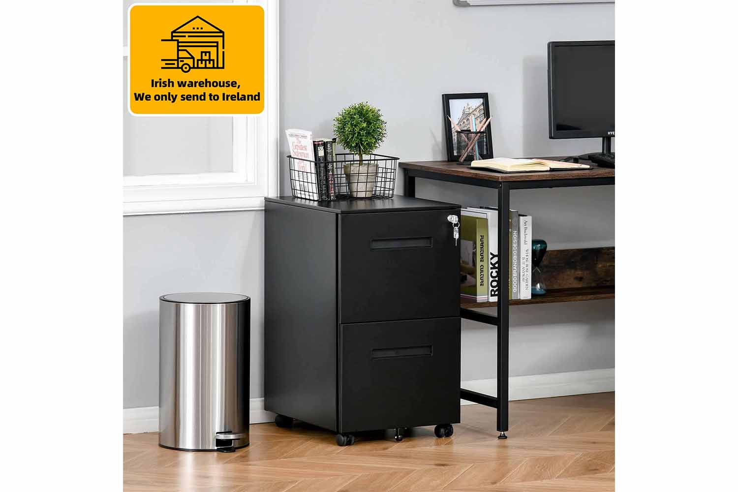 Homcom Vinsetto Filing Cabinet | Black