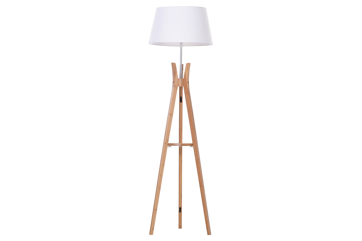 Homcom | Tripod Floor Lamp | Brown/White