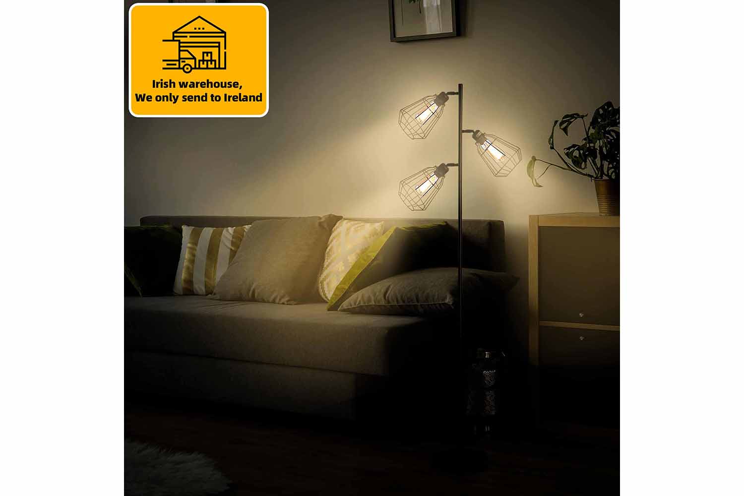 Homcom | Birdcage Floor Lamp | Black