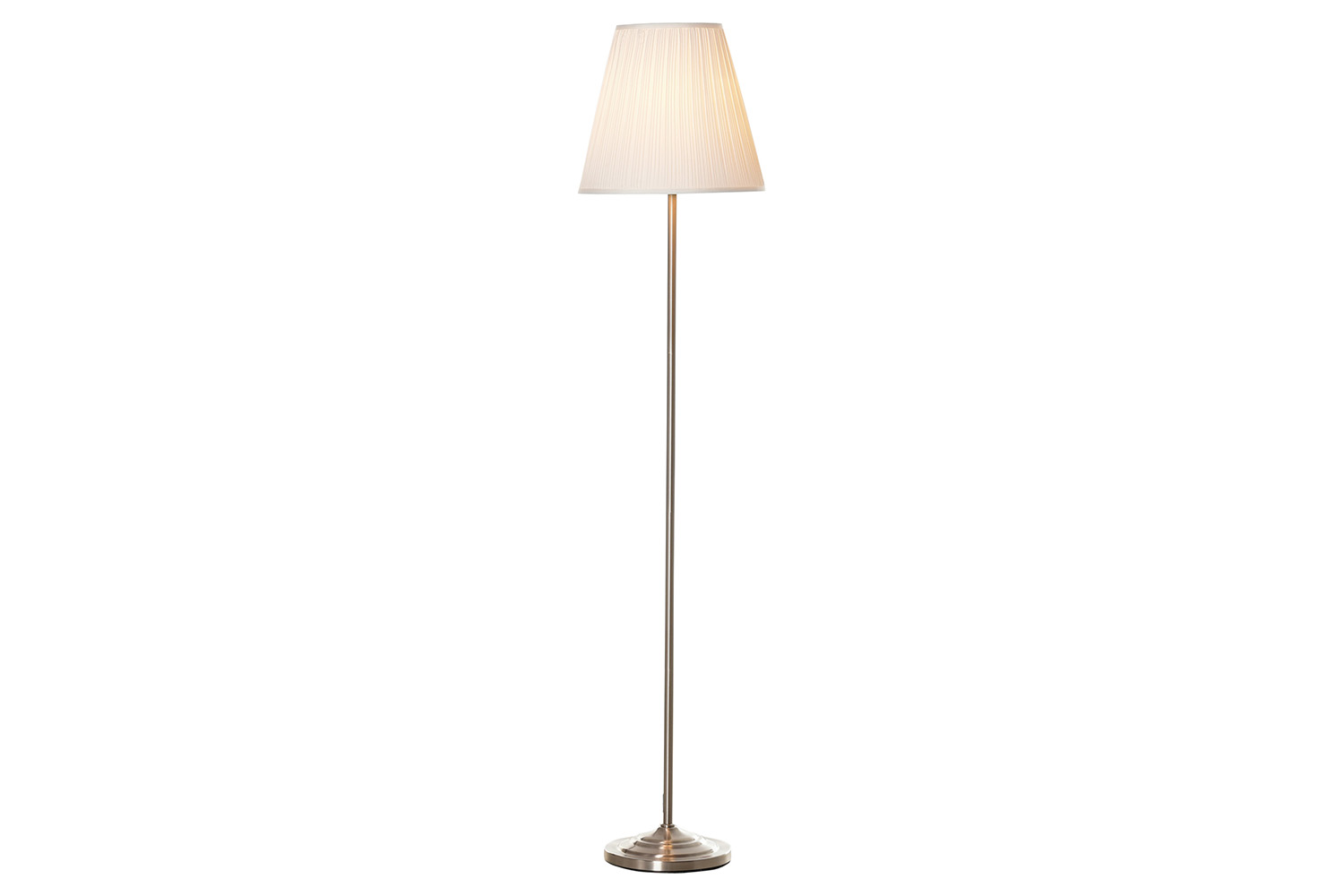 Homcom | Living Room Mid Century Floor Lamp | White/Silver