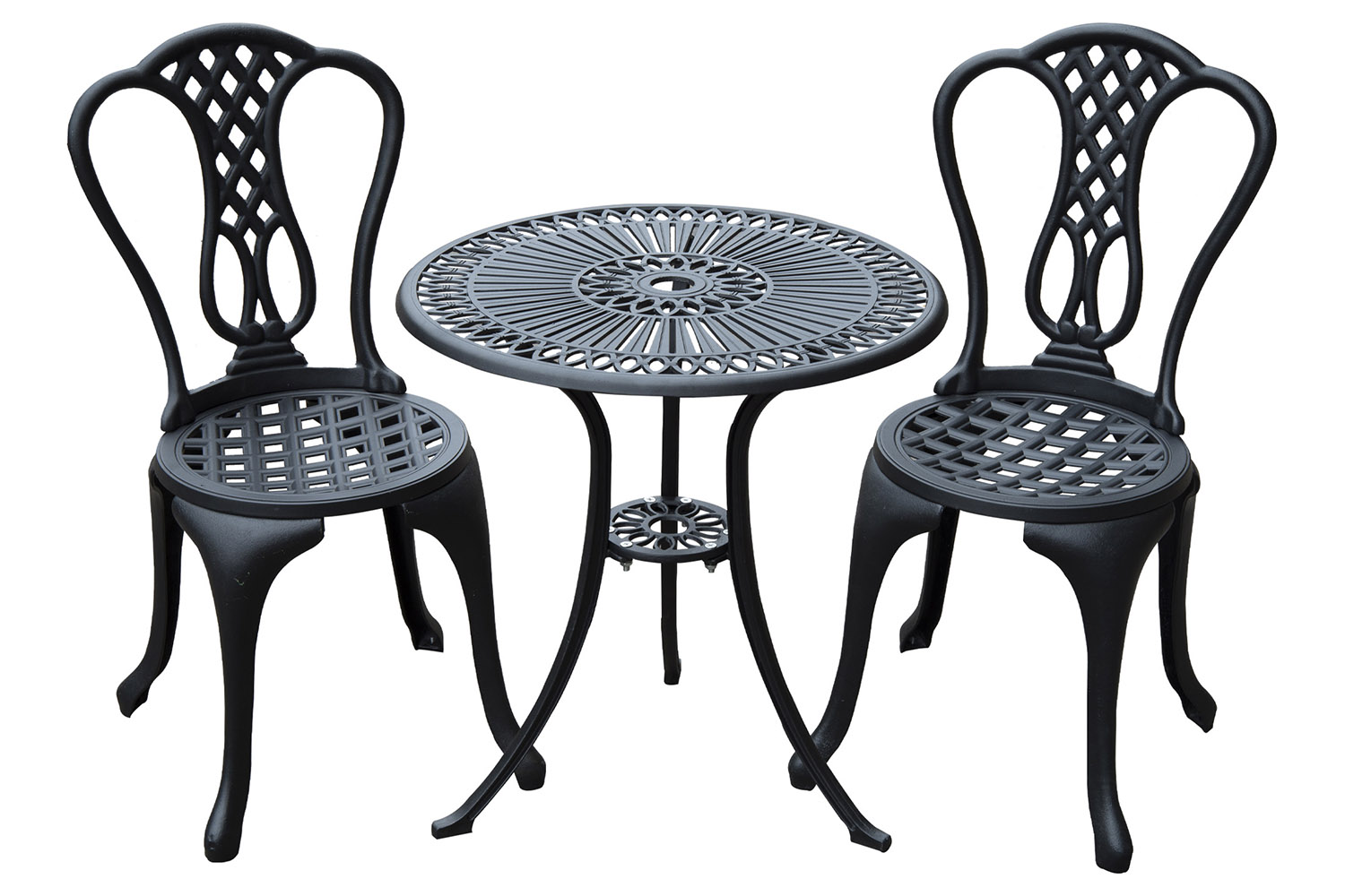 Outsunny Bistro Set | Black | 3 Pieces