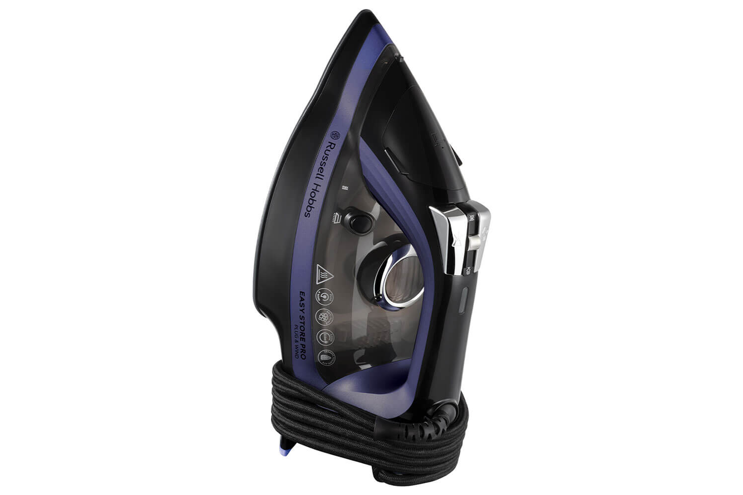 Russell Hobbs 2400W Easy Store Pro Plug & Wind Iron | 26731 | Blue/Black