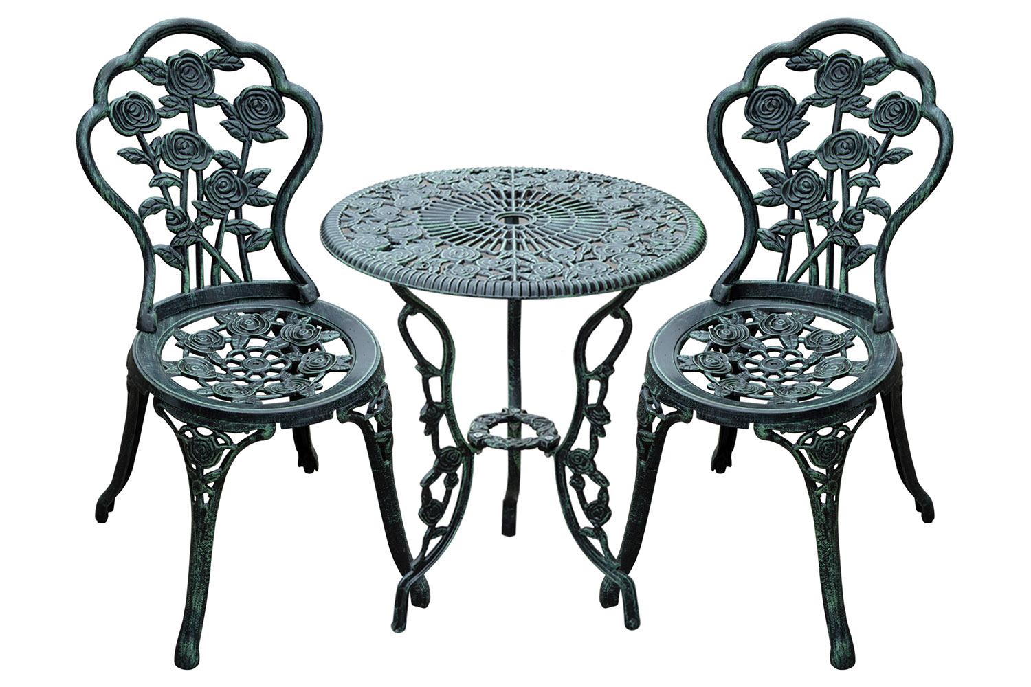 Outsunny Bistro Set | Antique Green| 3 Pieces