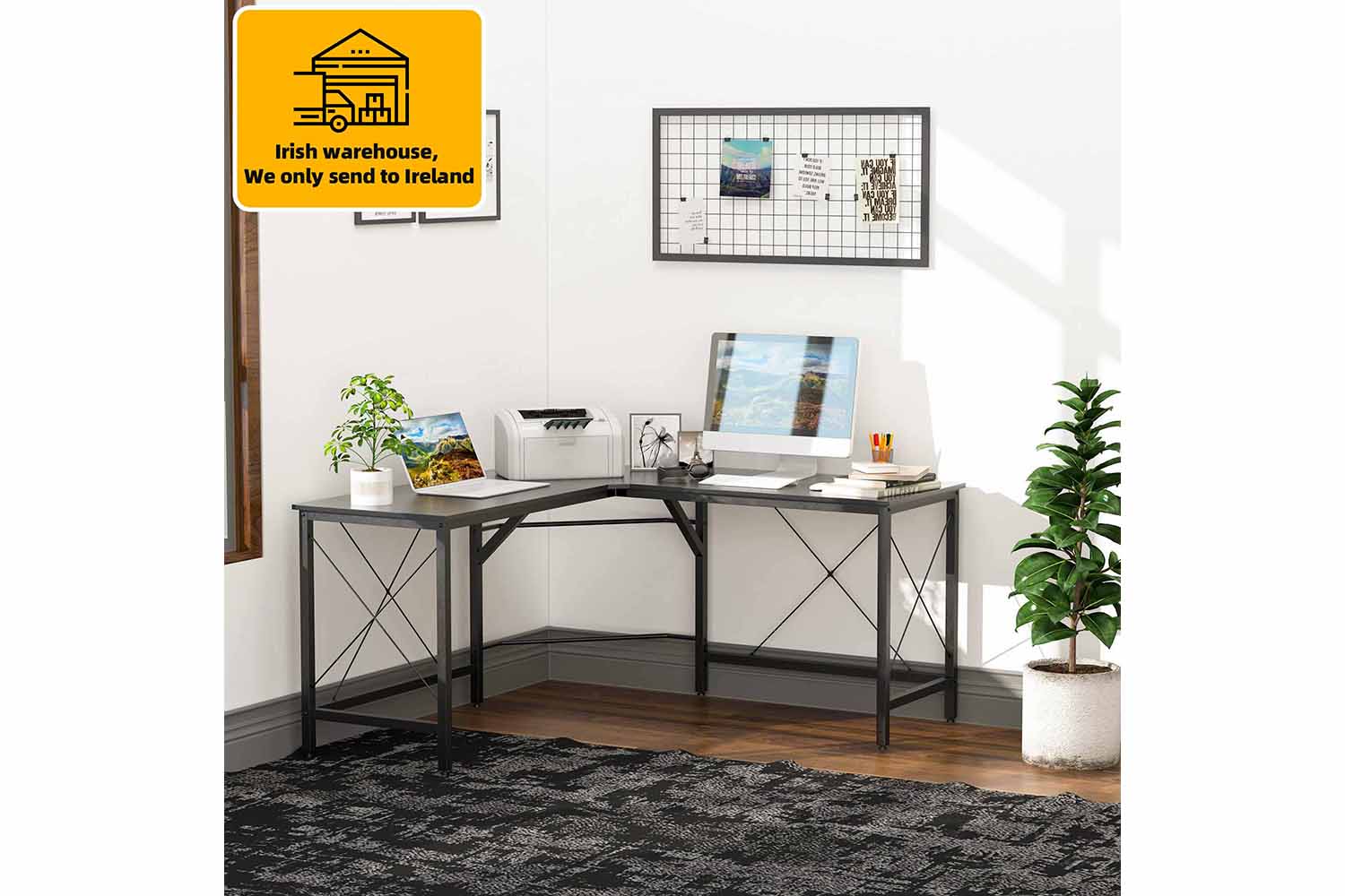 Homcom Home Office Computer Desk | Black