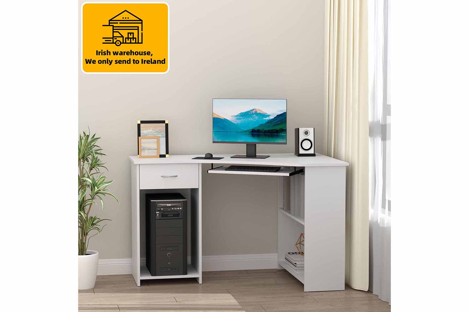 Homcom Home Office Computer Desk | White