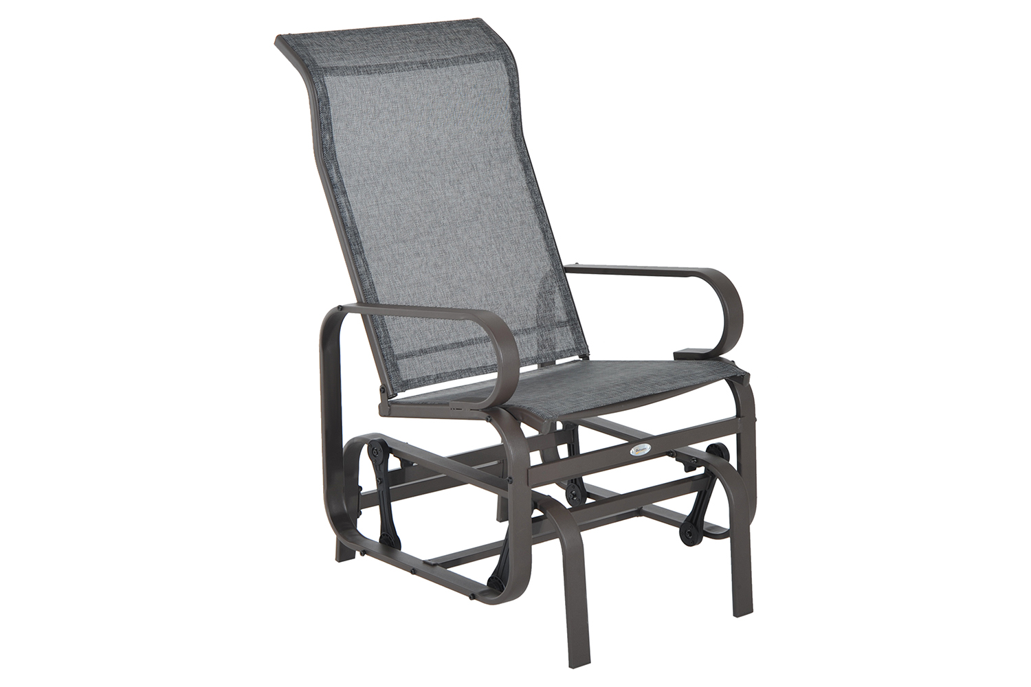 Outsunny Gliding Rocking Chair | Grey