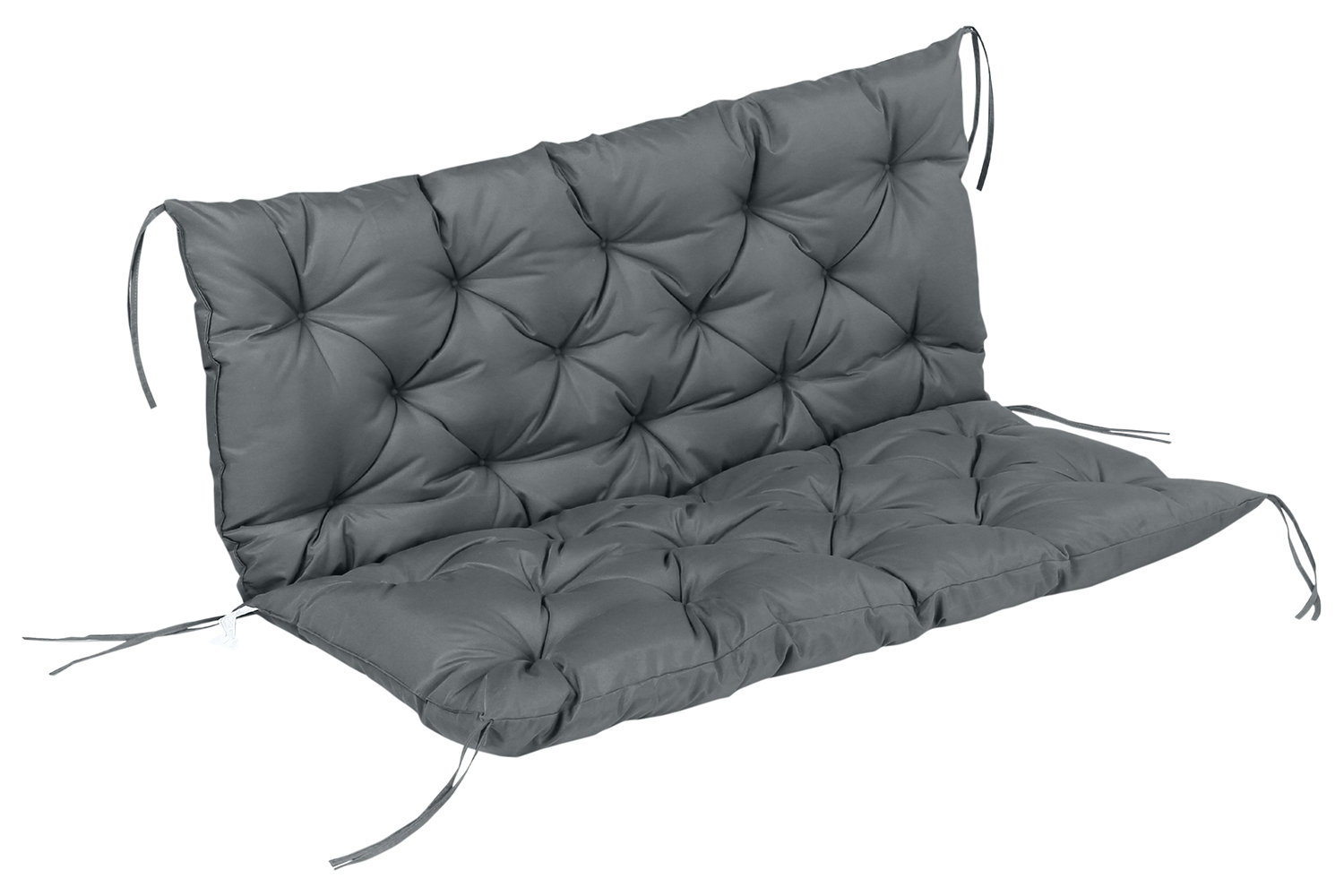 Outsunny 2 Seater Garden Bench Cushion | Dark Grey